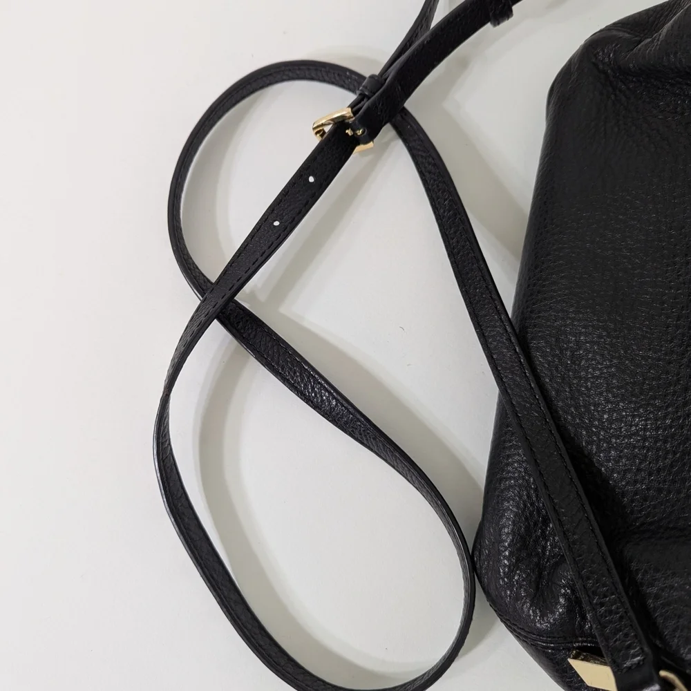 Michael Kors Jet Set Black Pebble Leather‎ Shoulder Bag  9 1/2